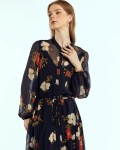 SIXDO Voile Flared Dress for Women